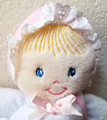 Muñeca bebé Mərgie Margie rosa blanco juguete de peluche suave tierno Lovey 12" Foto 1 de 4