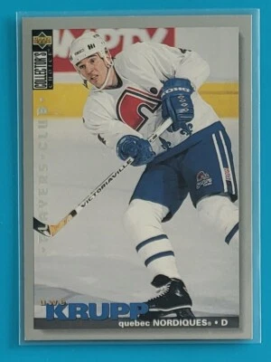1995-96 Upper Deck Collector's Choice Players Club #80 Uwe Krupp Nordiques Card - Image 1 of 2