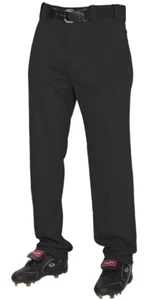 Rawlings Mens Semi relaxed Black Large Full Length Baseball Pants (New) - Picture 1 of 6
