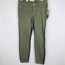 Henry & Belle Jeans Women Size 27 Green Black Lila Skinny Ankle Stretch