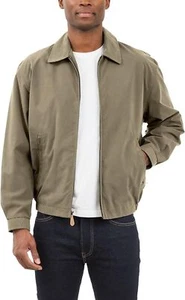 Chaqueta de golf London Fog para hombre castaño rojizo con cremallera frontal (tallas regulares y grandes-altas) algodón - Imagen 1 de 8