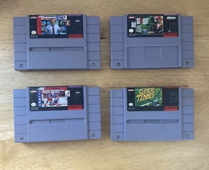 X4 SNES Super Nintendo Sports Spiel Lot Super Tennis Big Hurt Madden 93 NHLPA 93 - Bild 1 von 5