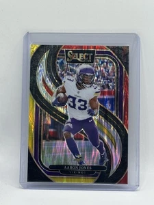 2024 Select Premier Level Red & Yellow Shock Prizm Aaron Jones #102 - Picture 1 of 2