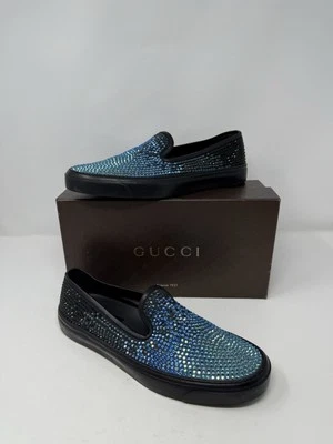 Gucci Fuchsia Black Gradient Swarovski Crystals Strass Sneakers 41 - Image 1 of 4