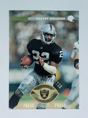 Harvey Williams 1996 Donruss #96 Press Proof Parallel First 2000 Printed Raiders - Image 1 of 2