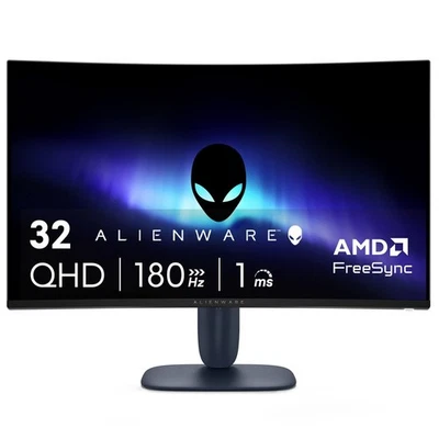 Alienware - 32" VA LED Curved QHD Gaming Monitor - Image 1 of 2