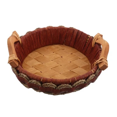  Cestino Per Pane Da Tavola Cesto Portaoggetti Vimini Il Con Manico - Immagine 1 di 4