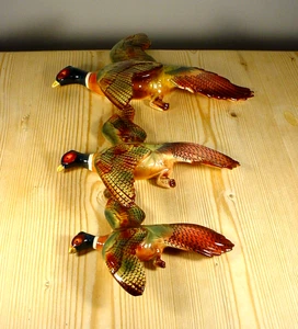 THREE Graduated Flying Pheasant Figurines - Picture 1 of 9