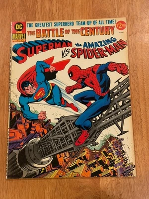 SUPERMAN vs AMAZING SPIDER-MAN 1976 DC Marvel Treasury Ed. 1st DC/Marvel x-over! - Image 1 of 4
