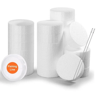 24 Pack Foam Circles for Crafts, 3 Inch Round Polystyrene Discs (1" Thick) - Image 1 of 2