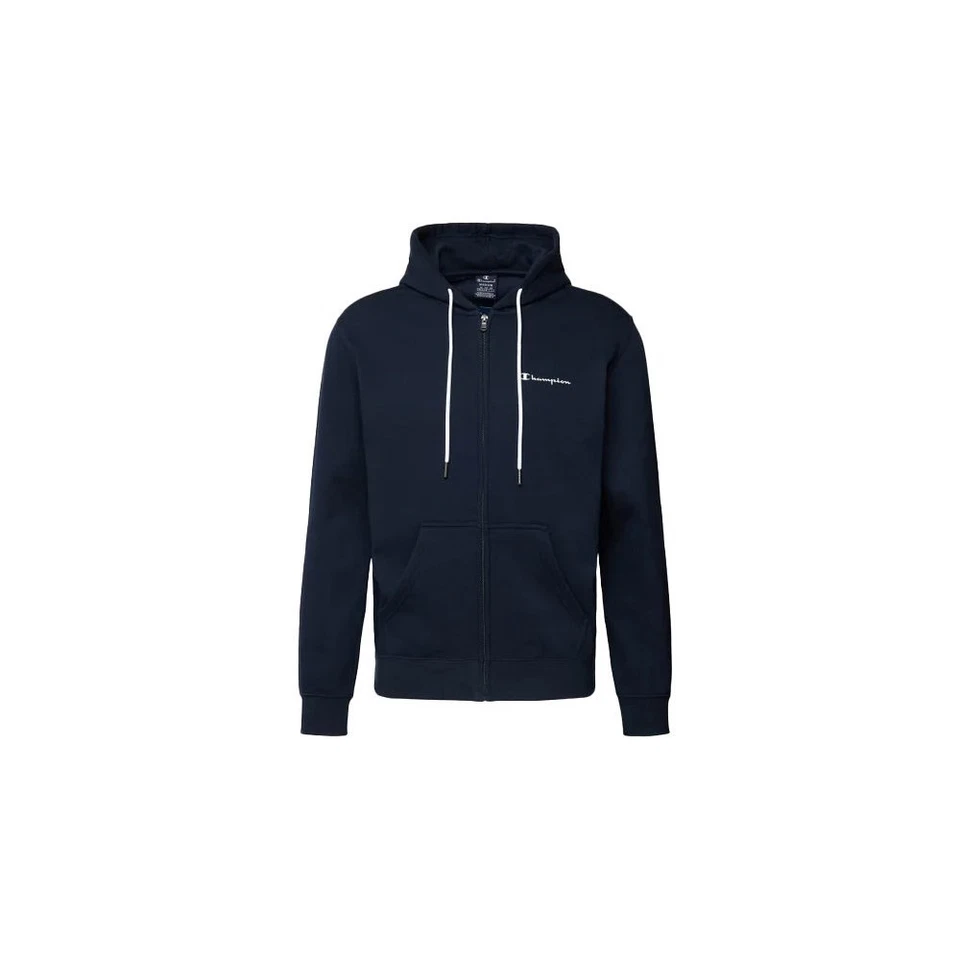 Sweats hommes Champion Script Logo Fleece Hoodie 218289BS501 Bleu marine - Photo 1/4