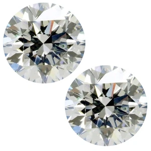 0.12 Ct 2.5 Mm Pair Vvs1 Lab Grown CVD Diamond Round Cut D Color Loose Diamond - Picture 1 of 2