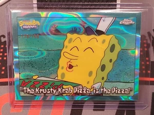 2025 Topps Chrome SpongeBob krusty krab pizza is the pizza #73 aqua /199 - Picture 1 of 4