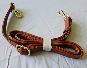 Purse Strap Brown 54" adjustable textured faux leather New.. - Picture 1 of 4
