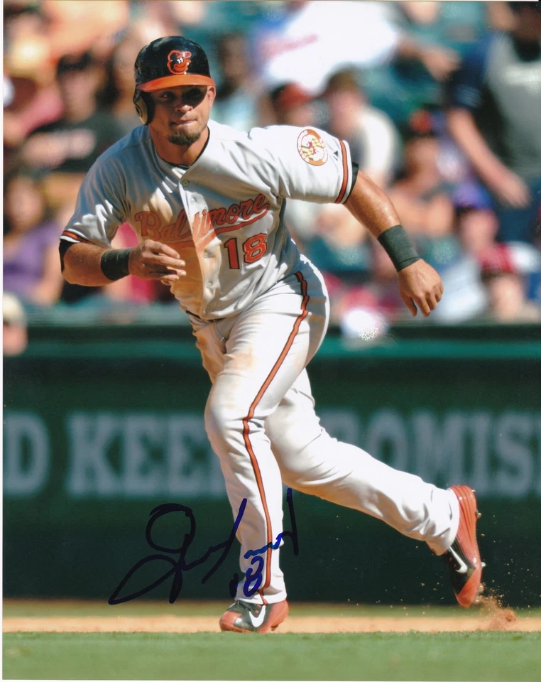 GERARDO PARRA BALTIMORE ORIOLES ACCIÓN FIRMADO 8x10 Foto 1 de 1