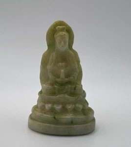 Vintage 2.25 Inch Small Jade Statue of Guanyin Buddhism - Bild 1 von 5