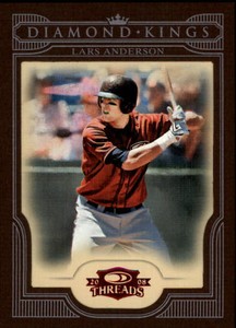 2008 Donruss Threads Diamond Kings Framed Red Multi-Sport Card #4 Lars Anderson