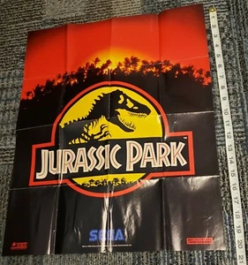 Jurassic Park Sega Promotional Poster 22x17 Genesis CD Game Gear Authentic - Picture 1 of 4
