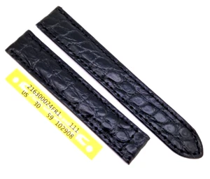 Uhrenarmband 15mm schwarz passend für Tank echt Kroko, für Faltschliesse - Picture 1 of 4