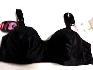 Jolie Intimates Size 40 D Black Plus Size Bra No Wire Style 268L - Picture 1 of 10