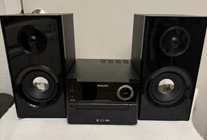 Philips Micro Music System BTM2180 Black Bluetooth MP3 USB Direct (no Remote) - Picture 1 of 15