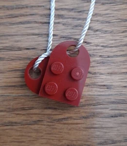 Lego Herz Paar Halskette blau/grau/gelb/schwarz/rot - Bild 1 von 5