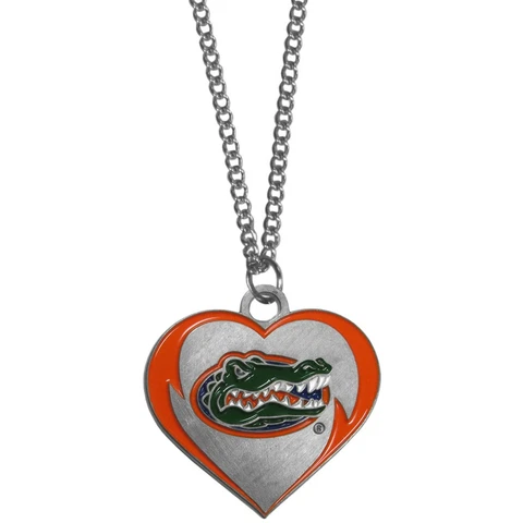 Florida Gators 22" Chain Necklace with Metal Heart Logo Charm (NCAA) Cover