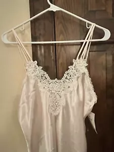 Precioso/VINTAGE/Dentelle/ROSA/satén/camisón/bata/perlas/nuevo con etiquetas/mediano/hasta la rodilla - Imagen 1 de 11