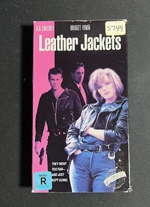 LEATHER JACKETS VHS VCR 1992 Bridget Fonda DB Sweeney Cary Elwes Erotic Thriller - Imagen 1 de 3