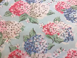 52cm x 46cm Wide Cath Kidston Hydrangea Blue cotton Duck new Blossom Floral - Picture 1 of 11