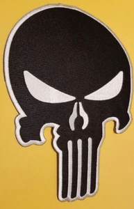 Punisha Totenkopf rot/schwarz Patch ca. 7,5x11" - Bild 1 von 2