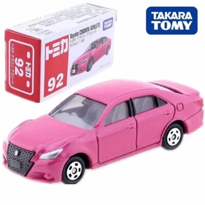 Tomica No.92 Toyota Crown Athlete 1/66 Pink Diecast Car by Takara Tomy - Image 1 of 4