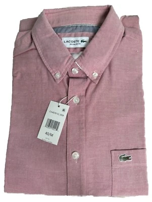 Camisa Lacoste para hombre (40/M) ajuste regular manga larga cuello abotonado 100 % algodón Foto 1 de 4