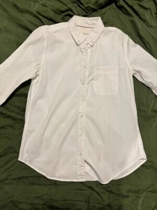 Camisa Wildfang Blanca Manga Larga Abotonada Buen Estado Talla Pequeña - Imagen 1 de 6