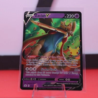 2021 Pokémon TCG SWSH Celebrations Ultra Rare 016/025 Zacian V - Image 1 of 2