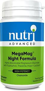 Nutri Advanced High Potency MegaMag Night Formula Chamomile 174g Powder
