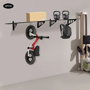 2x Garage Shelf Heavy Duty Floating Storage Wall Shelving Support 12*72" 300lbs - Picture 1 of 15