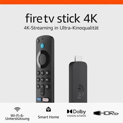 Amazon Fire TV Stick 4K, mit Unterstützung für Wi-Fi 6 sowie Streaming in Dolby - Bild 1 von 4