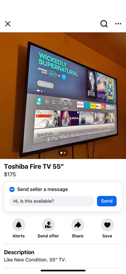 Toshiba C350 Class (50C350LU) 50'' 4K UHD HDR LED LCD Smart Fire TV - Image 1 of 1