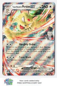 Team Rocket's Persian ex 150/182 - SV:10 Destined Rivals Double Rare Holo NM - Picture 1 of 2