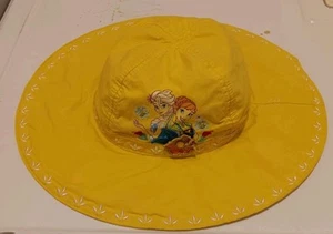 Disney Store FROZEN gelber Strandhut - Elsa und Anna - Größe XS/S (3-6) - Bild 1 von 7