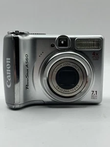 Canon PowerShot A560 7.1MP Digital Camera - Silver - Picture 1 of 9