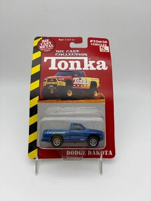 Camión Tonka Dodge Dakota de metal fundido a presión escala 1:64 azul coleccionable Foto 1 de 2