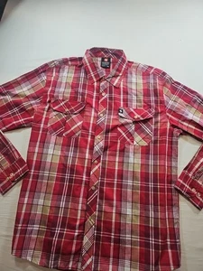 Southpole Button up Shirt Mens 4XL Red Flannel Plaid Button Up Y2K - Picture 1 of 13