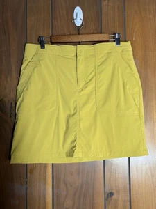 Eddie Bauer Women Skirt Sz 10 Horizon Built In Shorts Gold Outdoor Hiking - Picture 1 of 10