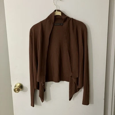 Cárdigan abierto cascada marrón XS para mujer The Limited Foto 1 de 4
