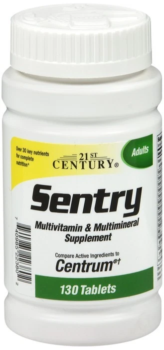 Comprimidos multivitamínicos y multiminerales 21st Century Sentry para adultos 130 EA Foto 1 de 1