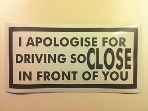 DRIVING TO CLOSE FUNNY MOTORHOME / CARAVAN CAR STICKER - Picture 1 of 1