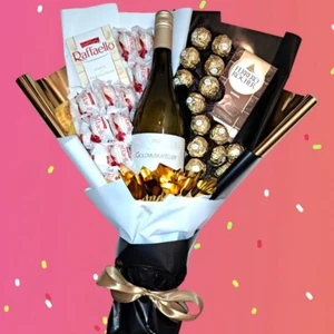 Essbarer Blumenstrauß - Handgemachtes personalisiertes Geschenk für Männer, Frau - Bild 1 von 3