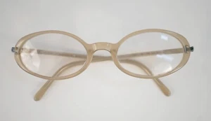 Vintage EMPORIO ARMANI 570 083 Oval Lens Off White Translucent Acrylic Frame - Picture 1 of 9